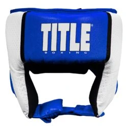 TITLE Boxing Aerovent Elite USA Boxing Competition Headgear – Open Face -Power Punch ACHEX1 BL 2