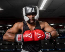 TITLE Boxing Aerovent Elite USA Boxing Competition Headgear – With Cheeks -Power Punch ACHEXBKWH 1