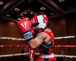 TITLE Boxing Aerovent Elite USA Boxing Competition Headgear – With Cheeks -Power Punch ACHEXRDWH 2