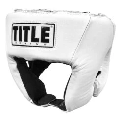 TITLE Boxing USA Boxing Competition Headgear - Open Face -Power Punch ACHX1 WH 1