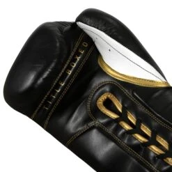 TITLE Boxeo Mexican Leather Lace Training Gloves Quatro 21 TITLE Boxeo Mexican Leather Lace Training Gloves Quatro -Power Punch BATGL4 BK WH 5