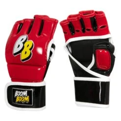 BOOM BOOM Boxing Bomber Youth MMA Gloves -Power Punch BBMMGY RD BK WH 02