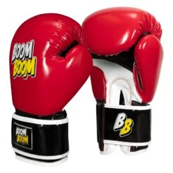 BOOM BOOM Boxing Striker Youth Boxing Gloves -Power Punch BBSBGY2 RD BK 002