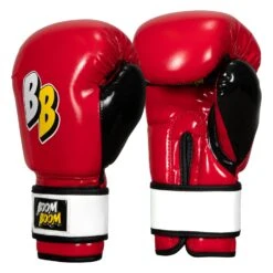 BOOM BOOM Boxing Silencer Youth Bag Gloves -Power Punch BBYBGS RD BK WH 002