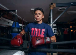 TITLE Boxing Blood Red Leather Training Gloves 18 TITLE Boxing Blood Red Leather Training Gloves -Power Punch BRTGRD 2