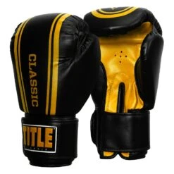 TITLE Classic Speed Boxing Gloves -Power Punch CABG12 BK GD 2
