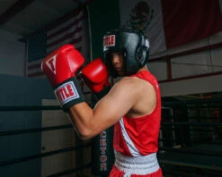 TITLE Classic USA Boxing Competition Headgear – With Cheeks -Power Punch CACHXBK 6 1