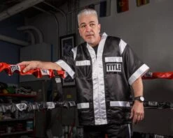 TITLE Boxing Old School Corner Jacket -Power Punch CJSS2 BKWH