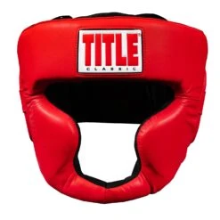 TITLE Classic Full Coverage Training Headgear 2.0 -Power Punch CPHGF2 RD BK 2