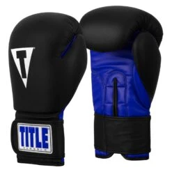 TITLE Classic Fitness Boxing Gloves -Power Punch CRBG BK BL 02