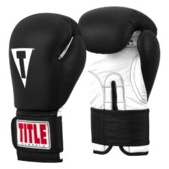 TITLE Classic Fitness Boxing Gloves -Power Punch CRBG BK WH 02