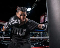 TITLE Boxing Gel Soft Strike Bag Gloves -Power Punch CSSGBG1 BK BL