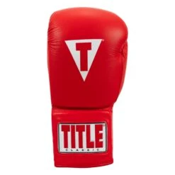 TITLE Classic Leather Lace Training Gloves 2.0 41 TITLE Classic Leather Lace Training Gloves 2.0 -Power Punch CTSGL2 RD 03