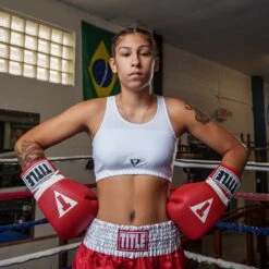 TITLE Boxing Pro Compression Ascent Sports Bra -Power Punch FCSBWH 1