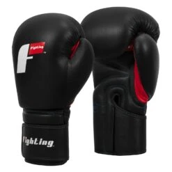 Fighting Leather Training Gloves -Power Punch FLTG2 BK 002