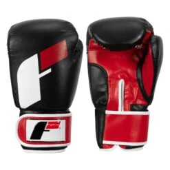 Fighting Big Logo Bag Gloves -Power Punch FSABG2 BK RD WH 1
