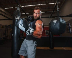 Fighting Big Logo Bag Gloves -Power Punch FSABG2BK 1