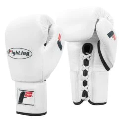 Fighting Fury Professional Lace Training Gloves -Power Punch FSFTGL WH 02