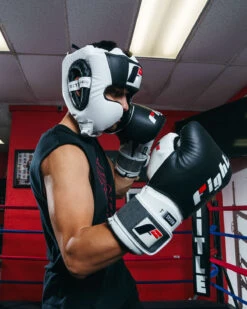Fighting Tri-Tech Training Headgear -Power Punch FSPTHGBKWH 2