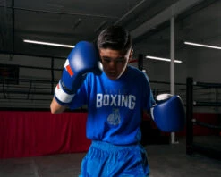 Fighting Force Leather Bag Gloves -Power Punch FTGFBGBLWHBK 1