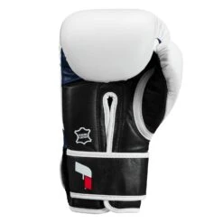 Fighting Ferocity Leather Training Gloves -Power Punch FTGTG WH BK BL 4