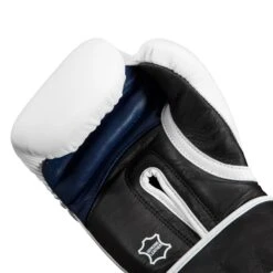 Fighting Ferocity Leather Training Gloves -Power Punch FTGTG WH BK BL 5