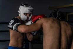 TITLE Boxing Leather Sparring Headgear -Power Punch FTHGWH