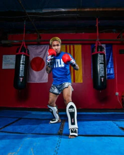 TITLE Boxing Gel Elite Pro Shin & Instep Guards -Power Punch GEPSIGBKWH 2