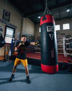 TITLE Boxing Gel World Strap Style Heavy Bag 2.0 -Power Punch GHBV2BKRD 2