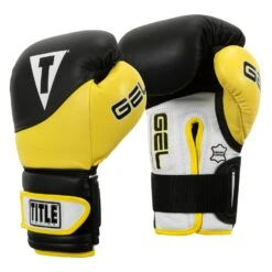 TITLE Boxing Gel Suspense V2T Training Gloves -Power Punch GSTGEV2T BK YE 02