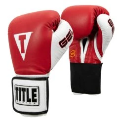 TITLE Boxing Gel World Elastic Training Gloves -Power Punch GTWGE RD 02