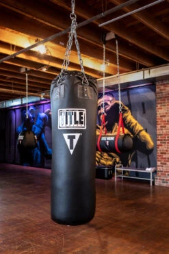 TITLE Boxing Professional Choice 125lb Leather Heavy Bag -Power Punch HBL