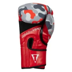 TITLE Boxing Infused Foam Camo Color Pop Bag Gloves -Power Punch IFSCPBG GR RD 4
