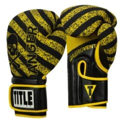 TITLE Boxing Infused Foam Danger Bag Gloves -Power Punch IFSDBG BK YE 2