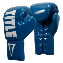 TITLE Boxing Inferno Intensity Lace Training Gloves -Power Punch ITGLI BL WH 002