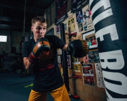 KRONK Boxing Gym Leather Bag Gloves -Power Punch KNKBGBKRDGD 3