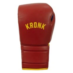 KRONK Boxing Gym Lace-Up Training Gloves -Power Punch KNKSG RD GD 3