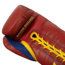 KRONK Boxing Gym Lace-Up Training Gloves -Power Punch KNKSG RD GD 6