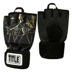 TITLE Boxing Defender Sublimated Glove Wraps -Power Punch KSGW BK GD 2