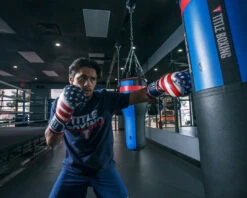 TITLE Boxing Liberty Bag Gloves -Power Punch LBTBGRDWHBL 2