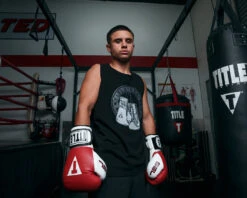 TITLE Boxing Vintage Hanging Gloves Tank -Power Punch LTA7BK 4