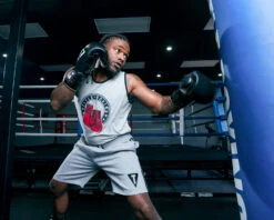 TITLE Boxing Vintage Hanging Gloves Tank -Power Punch LTA7GR 1