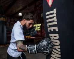 TITLE Boxing Spark Bag Gloves -Power Punch OASPBGWHBK 4