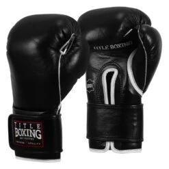 TITLE Boxing Old School Leather Bag Gloves 2.0 21 TITLE Boxing Old School Leather Bag Gloves 2.0 -Power Punch OSLBG2 BK 02