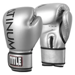 TITLE Platinum Prolific Boxing Bag Gloves -Power Punch PLBG SV BK 2