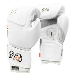 Rival Boxing Intelli-Shock Leather Bag Gloves -Power Punch RB50 WH 2