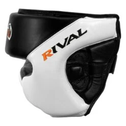 Rival Boxing Amateur Competition Headgear With Cheek Protect -Power Punch RHGC2C BK WH 3