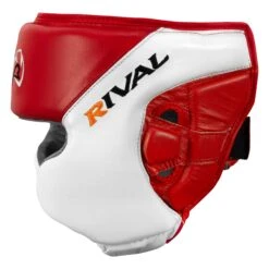 Rival Boxing Amateur Competition Headgear With Cheek Protect -Power Punch RHGC2C RD WH 3