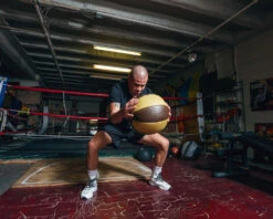 TITLE Boxing Retro Leather Medicine Balls -Power Punch ROSMBBR 3