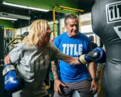 TITLE Boxing Rock Steady Leather Training Gloves 24 TITLE Boxing Rock Steady Leather Training Gloves -Power Punch RSBVLTTGBL 7